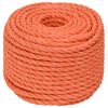 vidaXL Arbeitsseil Orange 12 mm 25 m Polypropylen