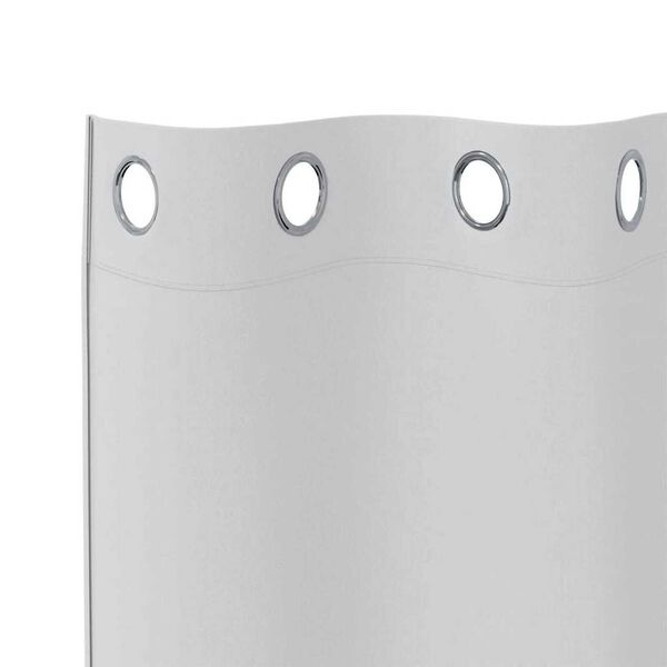 vidaXL Verdunkelungs-Vorh&auml;nge mit Ringen 2 pcs Helles Grau