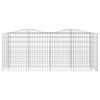 vidaXL Gabionen-Hochbeet mit Hochbogen 200x50x100 cm Verzinktes Eisen