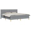 vidaXL Bettgestell mit Matratze Hellgrau 180 x 200 cm Stoff