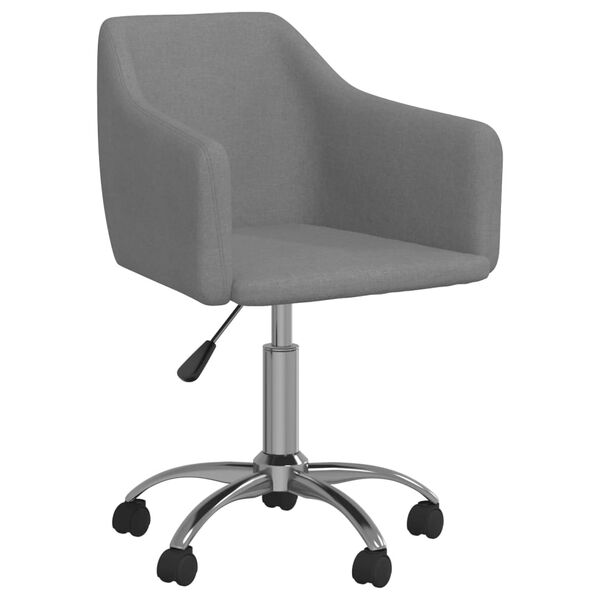 vidaXL Esszimmerstuhl Drehbar Hellgrau Stoff