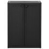 vidaXL Gartenschrank Schwarz 65x45x88 cm PP Rattan-Optik
