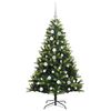 vidaXL K&uuml;nstlicher geflammter Weihnachtsbaum 150 LEDs Gr&uuml;n 120 cm