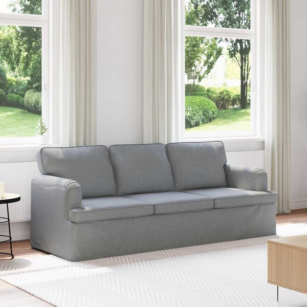 vidaXL Sofa Hellgrau Gesamtabmessungen: 201 x 80 x 85 cm (B x T x H)