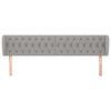vidaXL Kopfteil mit Ohren Hellgrau 183x23x78/88 cm Stoff