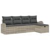 vidaXL Gartensofa-set 5 stk. Hellgrau Poly-Rattan