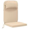 vidaXL Sonnen-Lounger Kissen 100 % Polyester Creme 55 x 124 x 5 cm