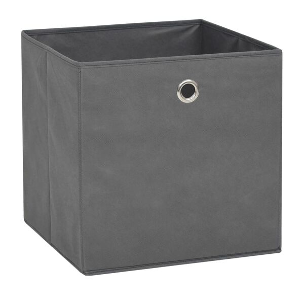 vidaXL Aufbewahrungsboxen 4 Stk. Vliesstoff 32x32x32 cm Grau