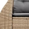 vidaXL Gartensofa mit Kissen 2-Sitzer Beige Poly Rattan