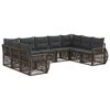 vidaXL Gartensofa-set 9 stk. Grau und Dunkelgrau Poly-Rattan