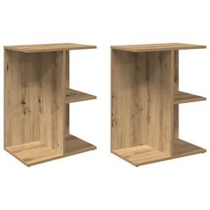 vidaXL Nachttische 2 Stk. Artisan-Eiche 46,5x29x61 cm Holzwerkstoff