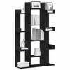 vidaXL B&uuml;cherregal Schwarz Eichen-Optik 86 x 25,5 x 140 cm