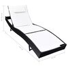 vidaXL Sonnenliege Poly Rattan Schwarz