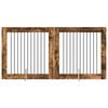 vidaXL Hundetor mit St&auml;ndern 2 pcs Ger&auml;ucherte Eiche 100 x 100 cm