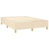 vidaXL Boxspringbett mit Matratze Creme 140x190 cm Stoff