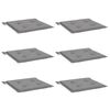 vidaXL Gartenstuhl-Kissen 6 Stk. Grau 40x40x4 cm Oxford-Gewebe
