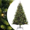 vidaXL K&uuml;nstlicher Klapp-Weihnachtsbaum mit 300 LEDs Gr&uuml;n 240 cm