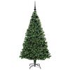 vidaXL K&uuml;nstlicher Weihnachtsbaum mit 300 LEDs mit St&auml;nder Gr&uuml;n 180 cm