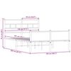 vidaXL Bettgestell ohne Matratze R&auml;uchereiche 120x200 cm Holzwerkstoff