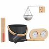vidaXL Sauna Zubeh&ouml;r Set 5 stk. Schwarz
