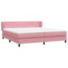 vidaXL Boxspringbett mit Matratzen Rosa 180x220 cm Samt