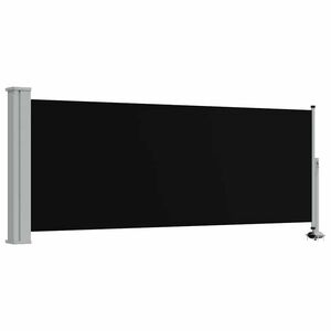 vidaXL Ausziehbare Seitenmarkise 100 x 300 cm Schwarz