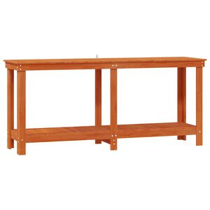 vidaXL Werkbank Wachsbraun 180 x 50 x 80 cm Massives Kiefernholz