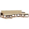 vidaXL Outdoor-Sofagarnitur mit Kissen 6 pcs Natur und Beige