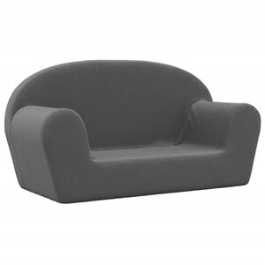 vidaXL Kindersofa 2-Sitzer Anthrazit Weich Pl&uuml;sch
