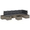 vidaXL Gartensofa-set 8 stk. Grau Poly-Rattan