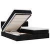 vidaXL Ottoman-Bett mit Matratzen & LEDs Schwarz 180x200 cm Stoff