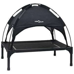 vidaXL Hundebett 71 x 64 x 71 cm Stahl Schwarz