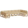 vidaXL Outdoor-Sofagarnitur 10 stk. Wei&szlig; und Beige