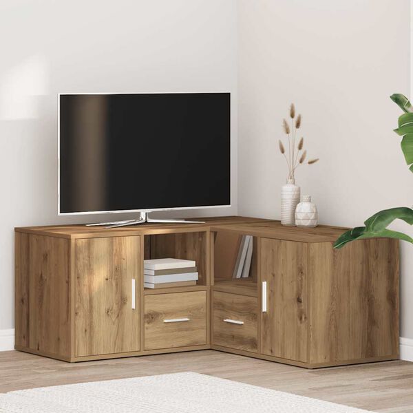 vidaXL Eckregal Artisan-Eichen-Optik 160x40x45 cm Holzwerkstoff