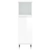 vidaXL Badschrank Hochglanz-Wei&szlig; 30x30x100 cm Holzwerkstoff