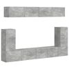 vidaXL TV-Schrankset Wandmontiert 5 pcs Beton Grau Holzwerkstoff