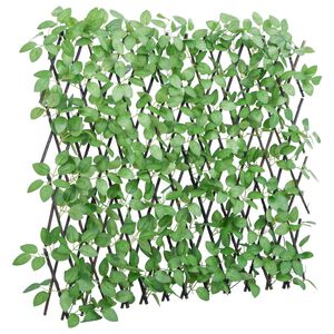 vidaXL Rankgitter mit K&uuml;nstlichem Efeu Erweiterbar Gr&uuml;n 180x65 cm