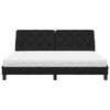 vidaXL Bett mit Matratze Schwarz 180x200 cm Stoff