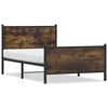vidaXL Metallbett ohne Matratze R&auml;uchereiche 107x203 cm