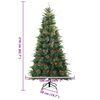 vidaXL K&uuml;nstlicher klappbarer Weihnachtsbaum Gr&uuml;n 210 cm PE und PVC