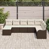 vidaXL Gartensofa-set Braun Poly-Rattan