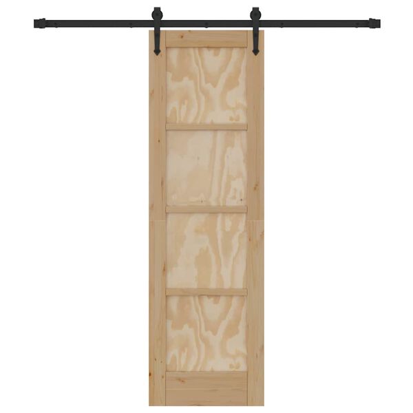 vidaXL Schiebet&uuml;r ORKDAL Braun 61 x 198,5 cm Massives Kiefernholz