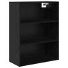 vidaXL Highboard Schwarz Eichen-Optik 69,5 x 34 x 180 cm Holzwerkstoff