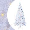 vidaXL K&uuml;nstlicher Weihnachtsbaum Wei&szlig; 210 cm PVC und Stahl