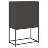 vidaXL Highboard Schwarz 68x39x107 cm Stahl