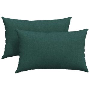 vidaXL Sofakissen 2 stk. Stoff Dunkelgr&uuml;n 50 x 30 cm