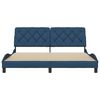 vidaXL Bettgestell ohne Matratze Blau 180x200 cm Stoff