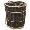 vidaXL Holzkorb mit Trageriemen 44,5&times;37&times;50 cm Natur Weide