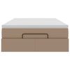 vidaXL Ottoman-Bett mit Matratze Cappuccino-Braun 120x200cm Kunstleder