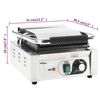 vidaXL Gerillter Panini-Grill Edelstahl 1800 W 31x30,5x20 cm